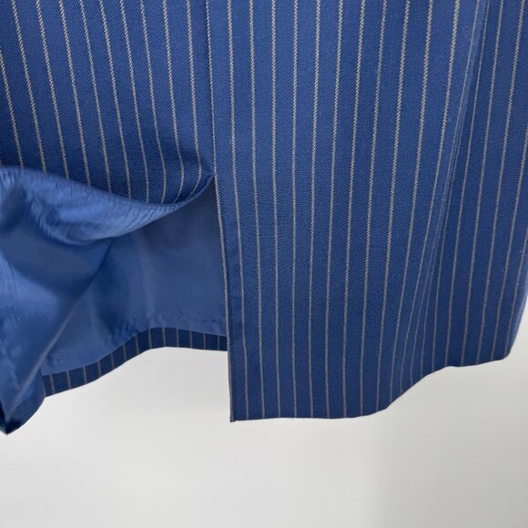 Pendleton Womens Wool Navy Blue Pinstripe Skirt Size 14 Made In USA - Picture 5 of 12